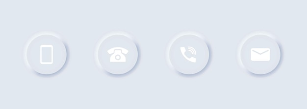 Telephone and message icon set