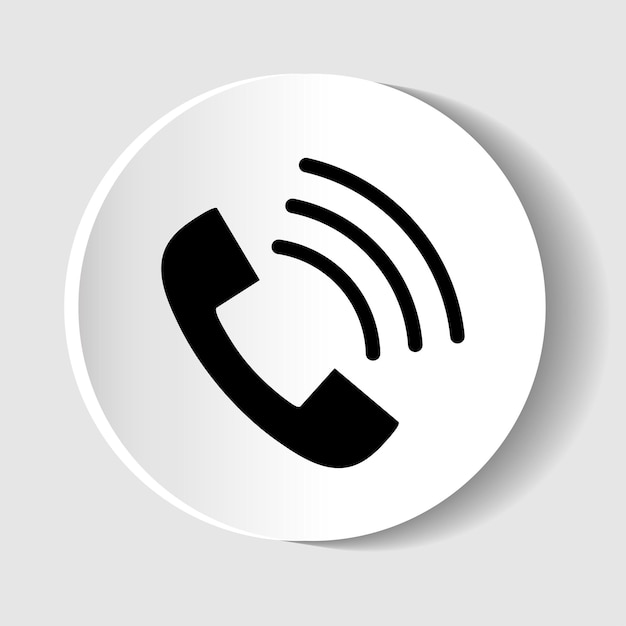 Telephone vector icon for web design and mobile phone applications