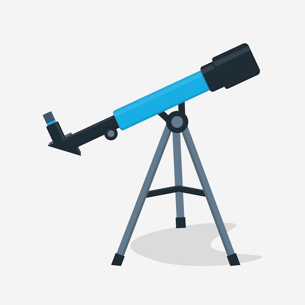 Telescope on tripod stand illustration