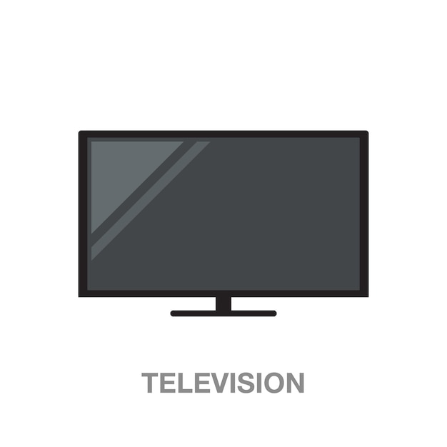 Television illustration on transparent background