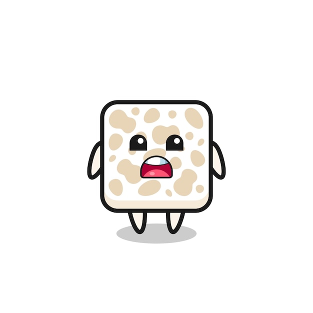 Tempeh illustration with apologizing expression saying I am sorry