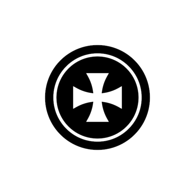 Templar Cross Shield logo Vector graphics for tshirt prints apparel etc