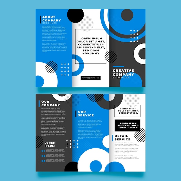 Template for abstract trifold brochure design