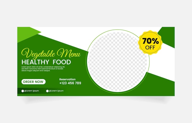 Template banner food restaurant and cafe