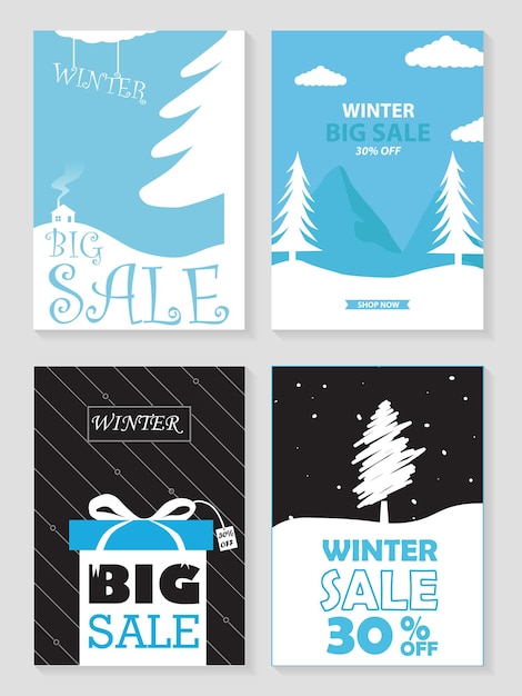 template banner winter big sale