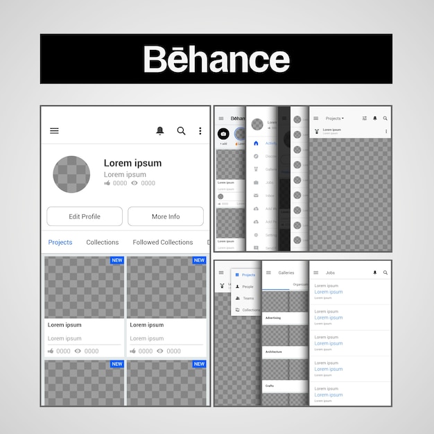 Template Behance UX