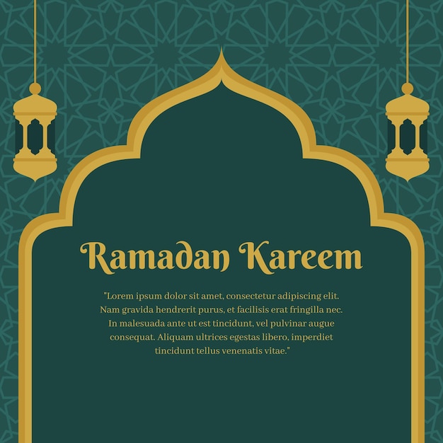 Template for celebrate ramadan kareem