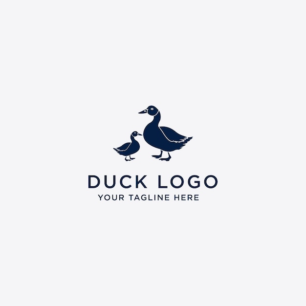 Template collection of vector animal logos Duck design