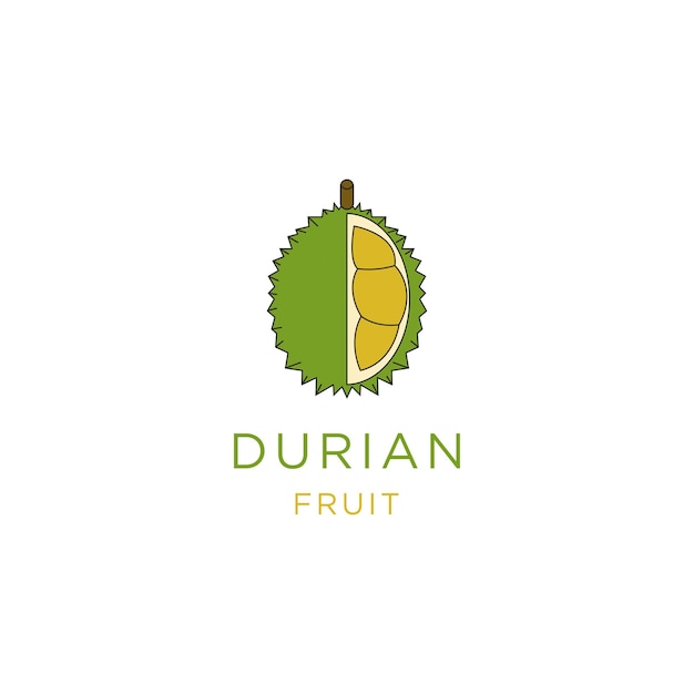 Template creative and fun durian logo vector