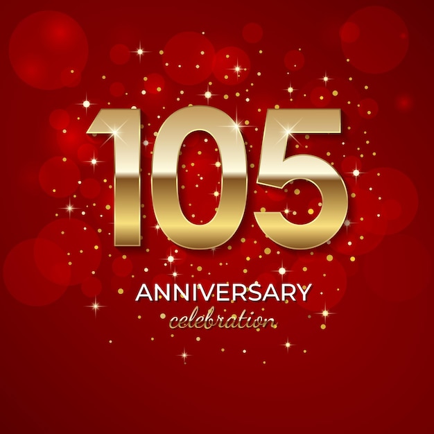 Template design for 105th Anniversary Celebration event Simple and luxury template design