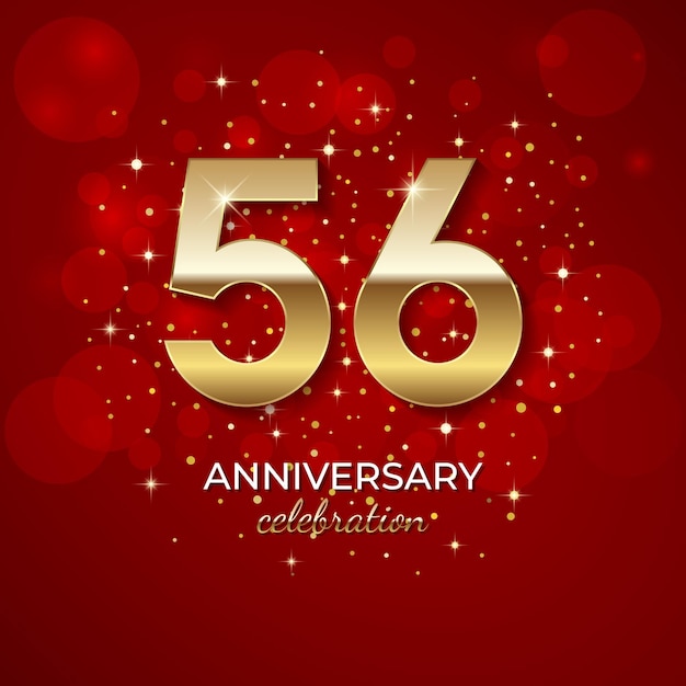 Template design for 56th Anniversary Celebration event Simple and luxury template design