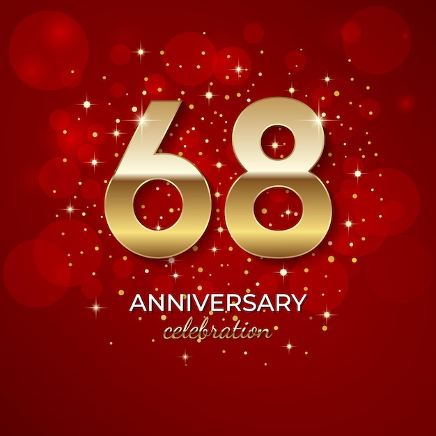 Template design for 68th Anniversary Celebration event Simple and luxury template design