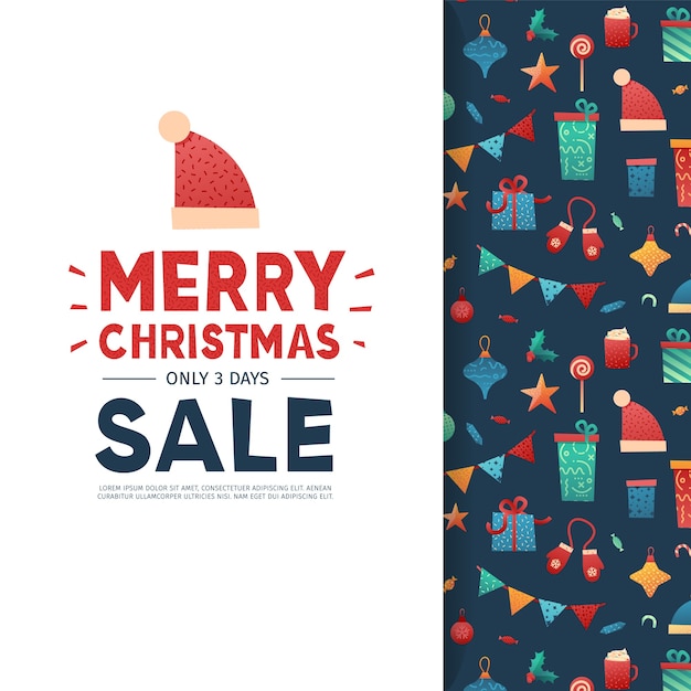 Template design banner for christmas offer