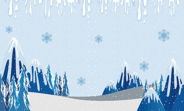 Template design for cheerful winter background