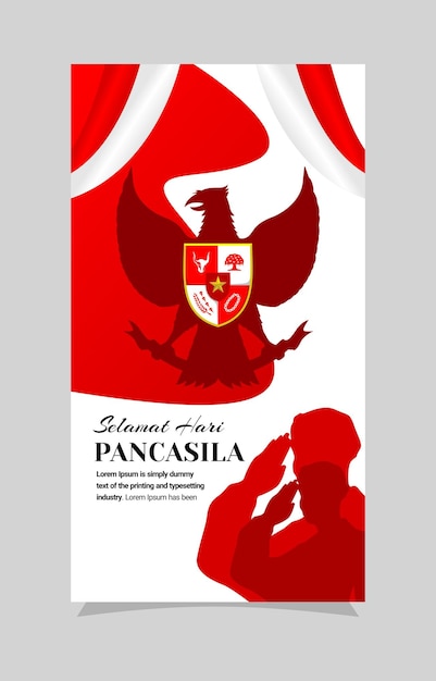 Template design to commemorate Pancasila day