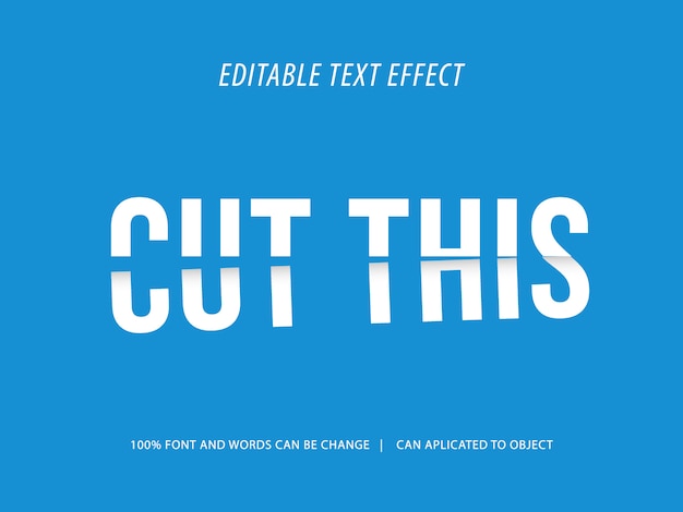 Template design with abstract 3d. Editable truncated text effect mockup