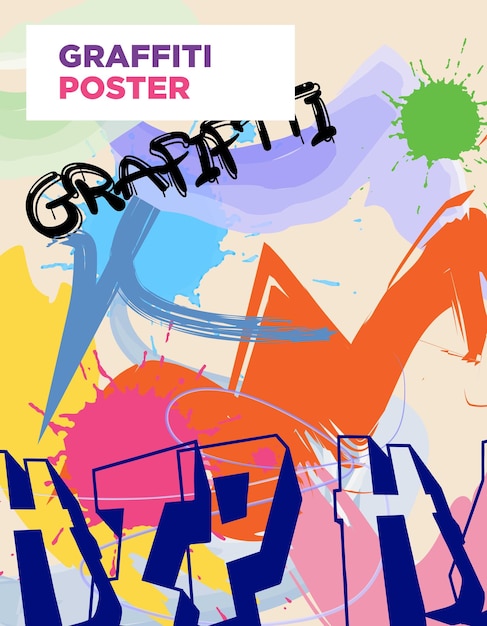 Template for Designing a Contemporary Vector Graffiti Poster