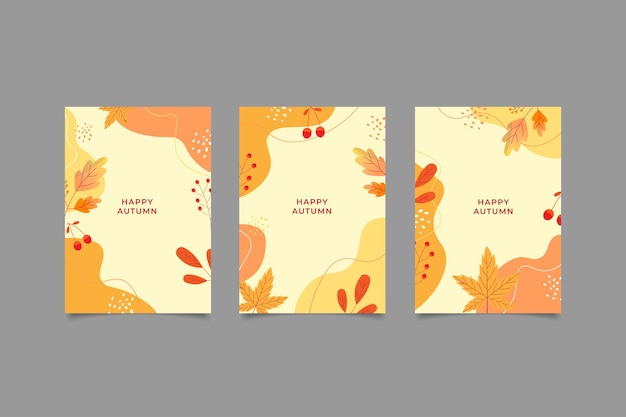 template greeting card happy autumn