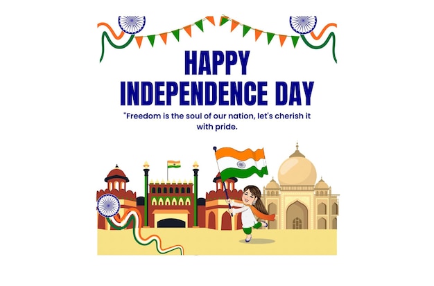 template for happy India happy independence day and India and Pakistan separation day