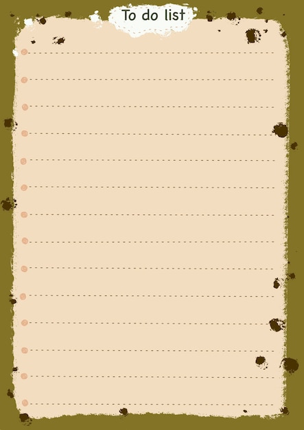 Template illustration planning planner notebook note to do list productity