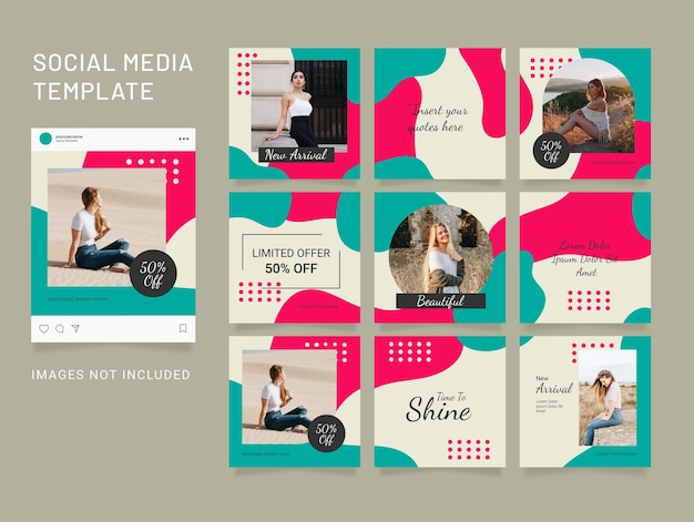 Template Instagram Feed Puzzle Fashion 