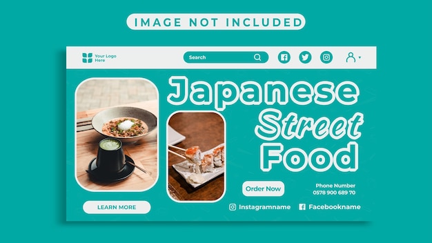 Template Landind Page For Japanese Street Food