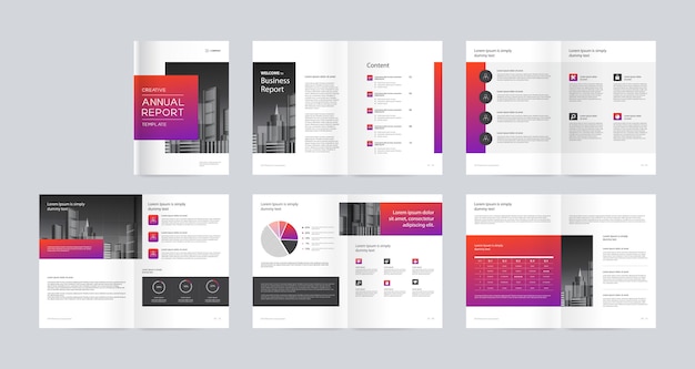 template layout design with cover page for company profile and brochures