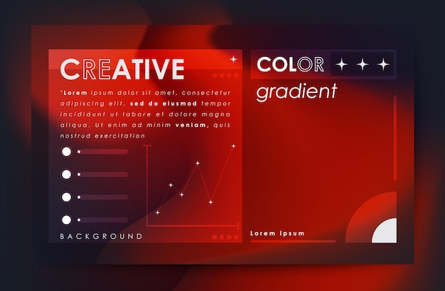 Template layout design with cover page Shades of red gradient background pattern