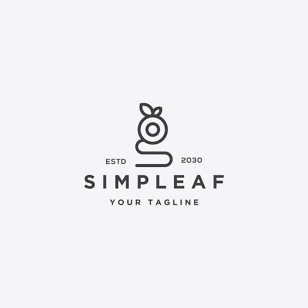 Template Leaf logo initial design vector letter G