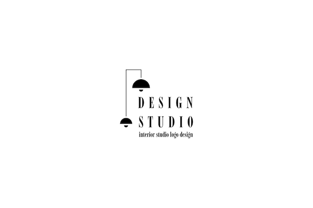 Vector template logo design solution for interior design studio or bureau