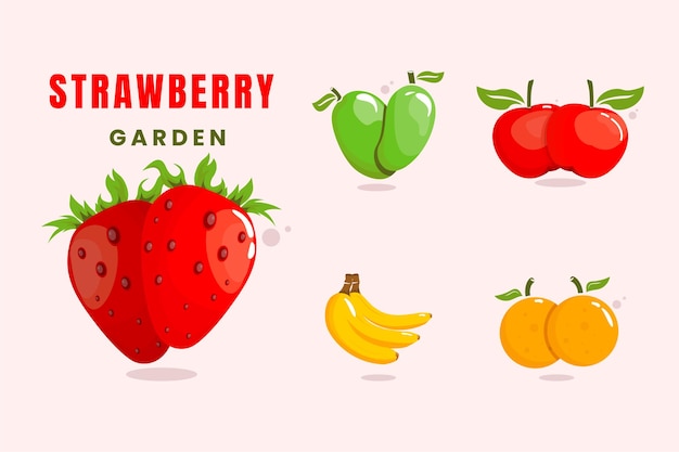 Template Logo Garden Fruit