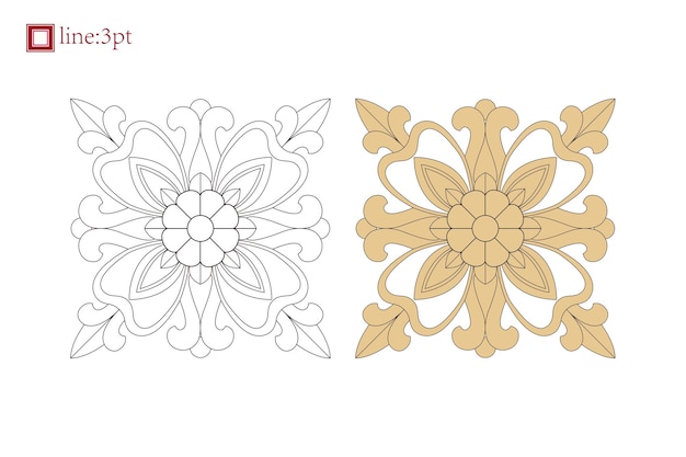 Template for machine and hand quilting. For borders, backgrounds, squares, medallions patterns.