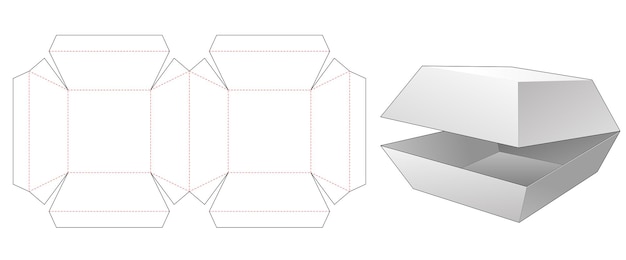 Vector template packaging die cut