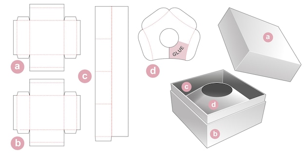 Vector template packaging die cut