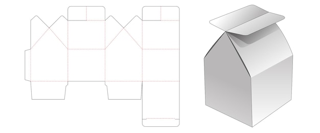 Vector template packaging die cut