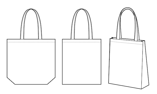 Template shopping bag flat design