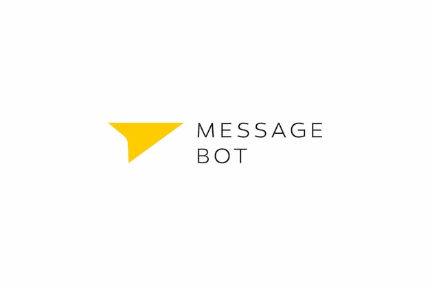 Vector template simple logo design solution for message bot