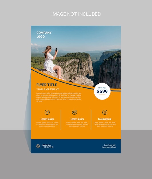 Template for a travel sales flyer