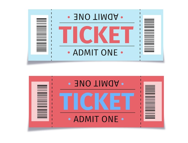 Template of vector retro tickets