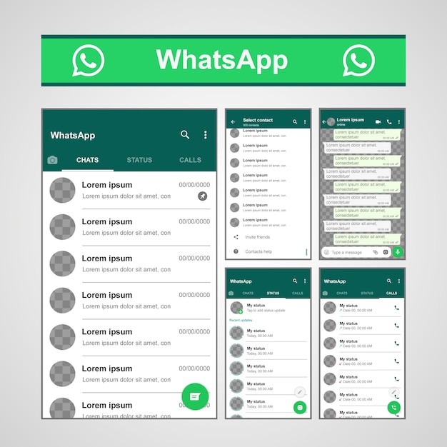 Vector template whatsapp