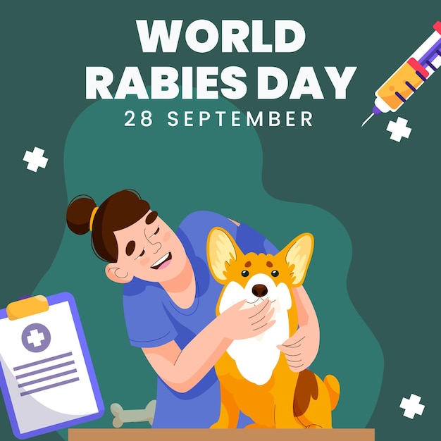 Vector template for world rabies day