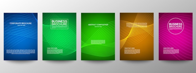 Templates for business brochures. Cover minimal abstract for poster design.