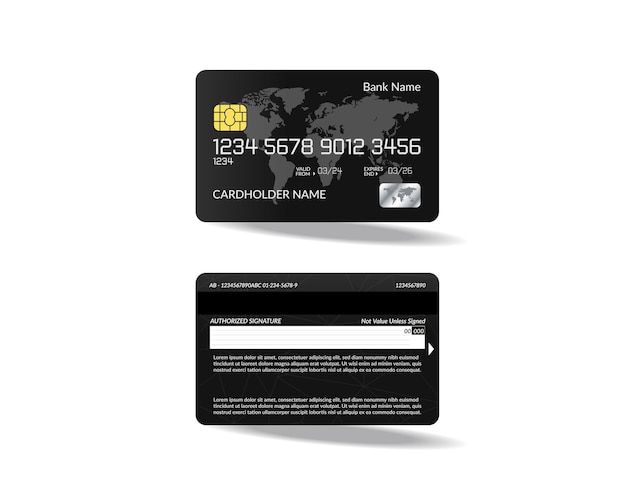 Templates of credit card design Credit Card vector isolated on a white background