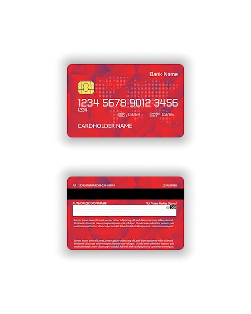 Templates of credit card design Credit Card vector isolated on a white background