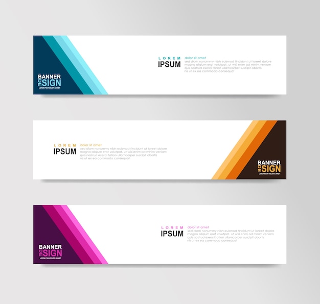 Templates of horizontal web banner website header SEO ads flyer invitation card Place for a photo