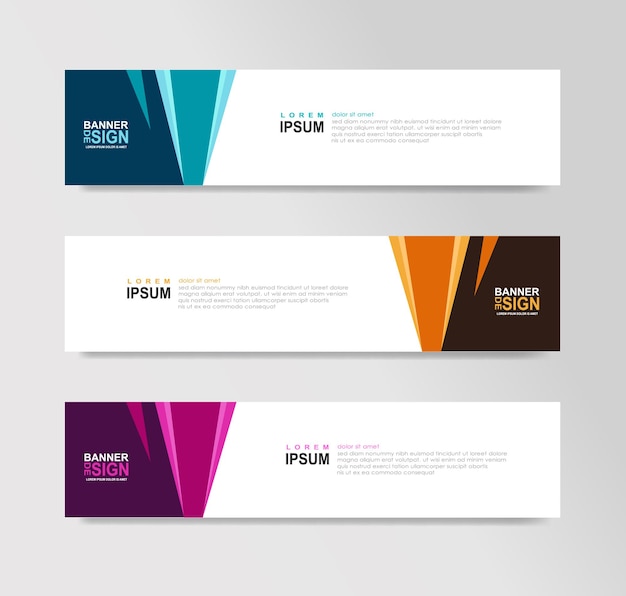 Templates of horizontal web banner website header SEO ads flyer invitation card Place for a photo