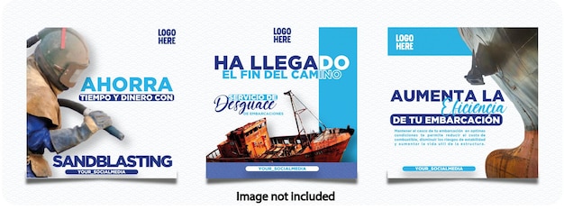 TEMPLATES FOR INTAGRAM PUBLICATIONS FOR SHIPYARDS AND BOAT REPAIR