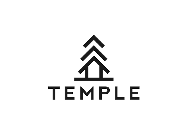 temple logo design vector illustration