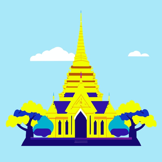 temple thailand vector illustration