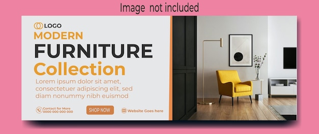 Vector tempting furniture cover template design for exclusive uses